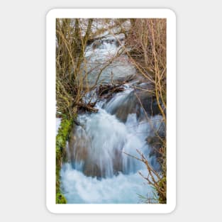 Calc-sinter or Travertine terraces, Gutenberg, South Germany Sticker